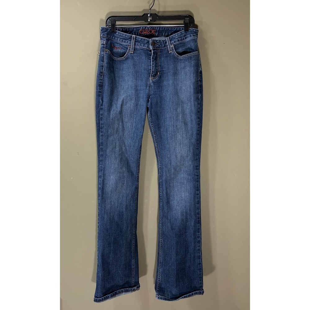 Kimes Ranch Chloe Jeans Womens Sz 12 (32x32) Western Farm Rodeo Flare Distressed